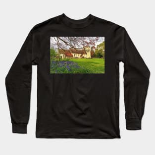 Hampstead Norreys Church and Bluebells Long Sleeve T-Shirt